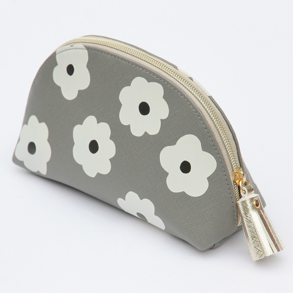 Daisy Spot Half Moon Cosmetic Bag By Caroline Gardner